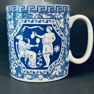 Spode Blue Room Collection Greek Mug/Cup Blue/White England Mint